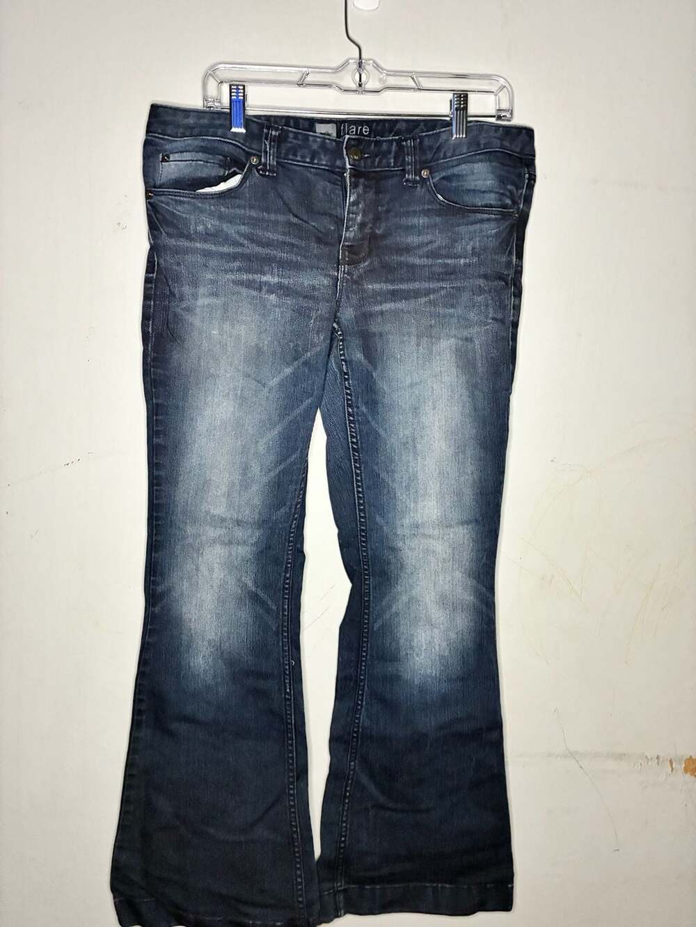 Mossimo Flare Premium Denim Jeans Size 10 Fit 3 Dark Wash #vintage #y2k